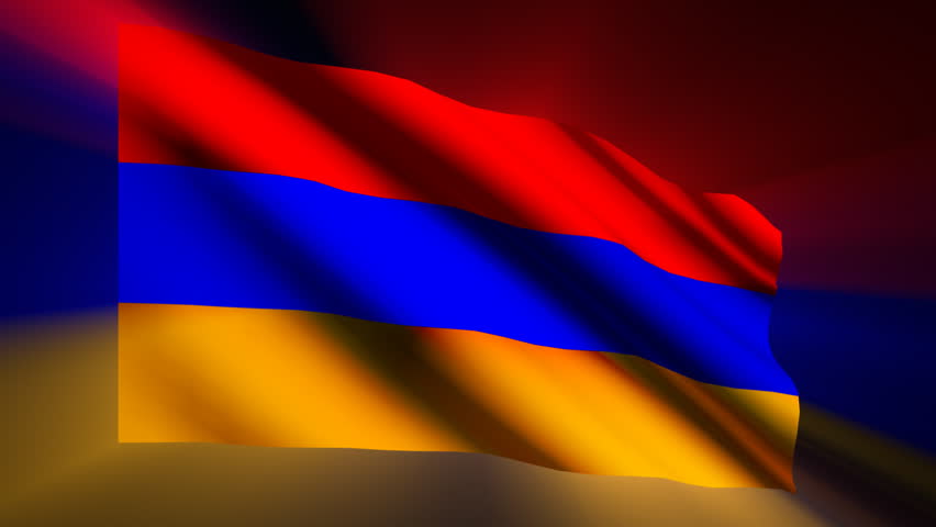 Armenian shining waving flag - HD loop 