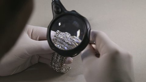 Jeweler Making Diamond Bracelet