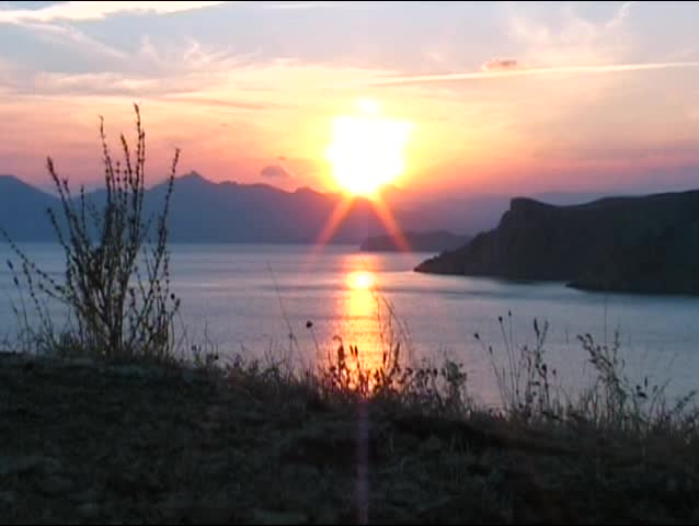 Coastline sunset