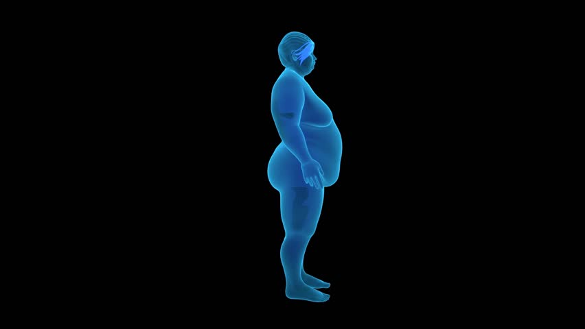 3d render animation obese woman Stock Footage Video (100% Royalty-free ...