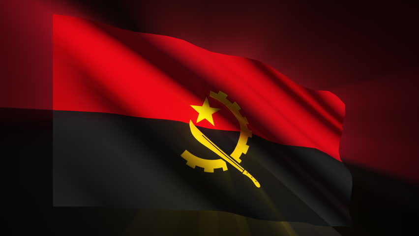 Angolan shining waving flag - HD loop 