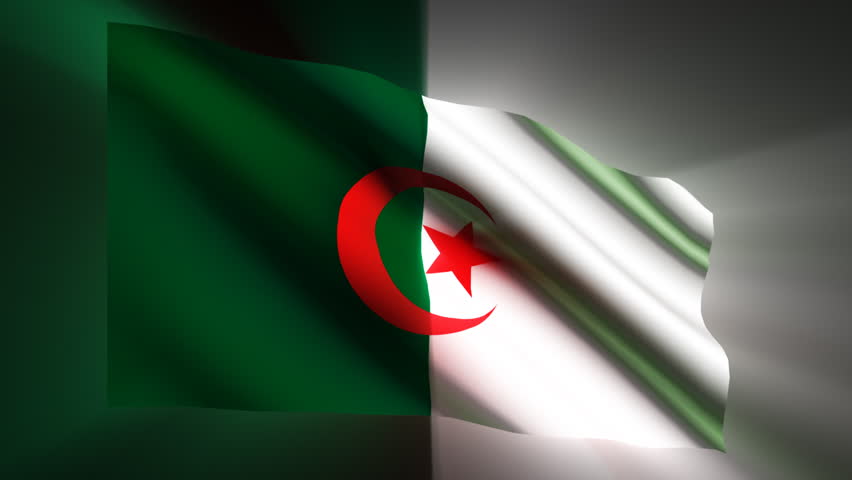 Algerian shining waving flag - HD loop 