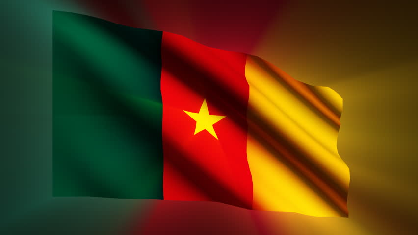 Cameroon shining waving flag - HD loop 