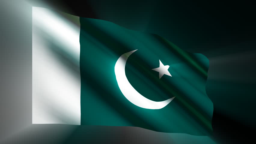 Pakistan shining waving flag - HD loop 