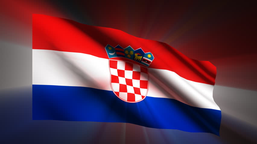Croatian shining waving flag - HD loop 
