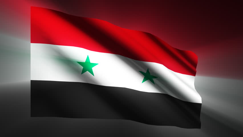Syrian shining waving flag - HD loop 