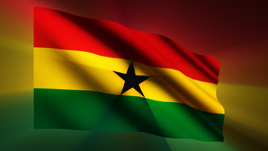 Ghana shining waving flag - HD loop 