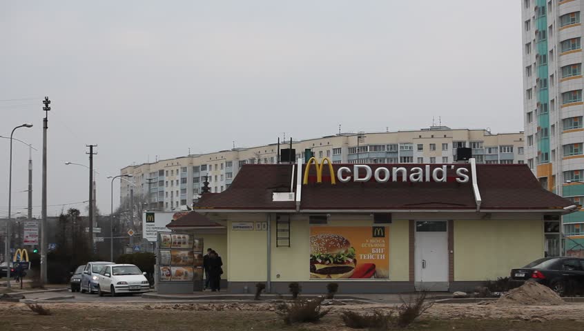 Minsk, March 26, 2015.video Mcdonalds Stock Footage Video (100% Royalty ...