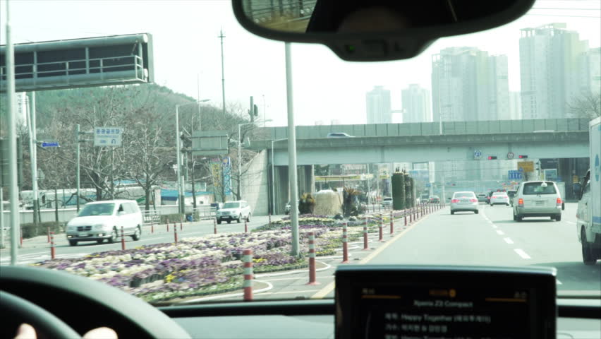 Busan, South Korea, March 2015, Driving on freeway under bridge | Shutterstock HD Video #9394097