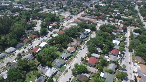 Aerial video of ANywhere USA Urban neighborhood