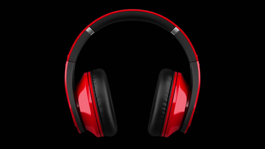 black and red wireless headphones