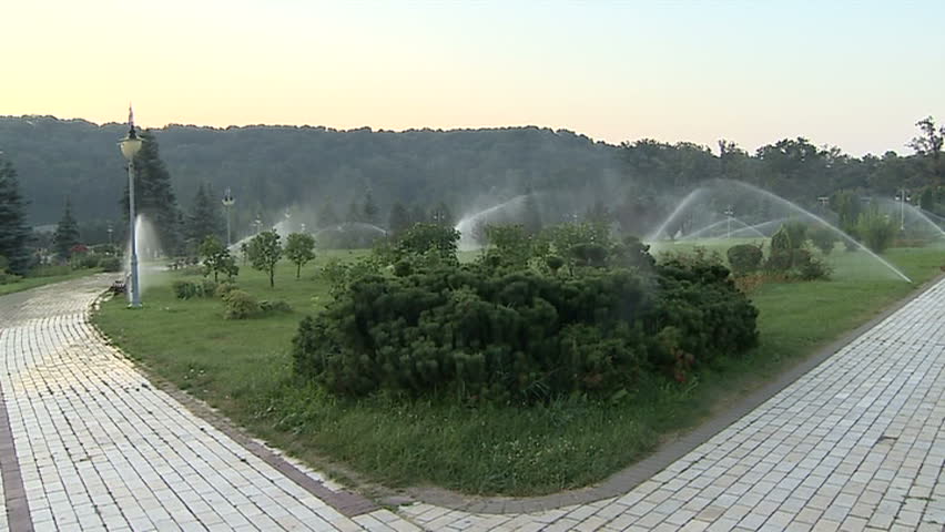 Fountains in the park