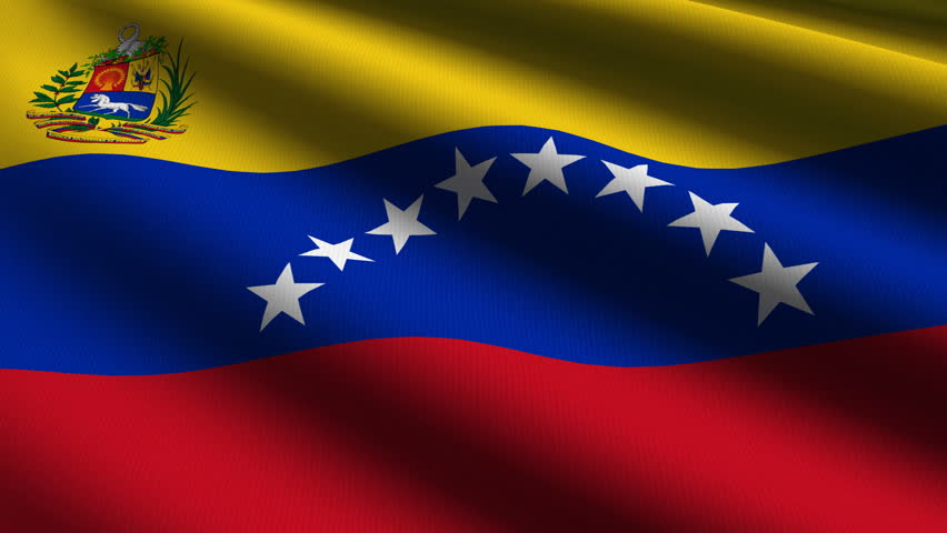 Venezuelan Close up waving flag - HD loop 