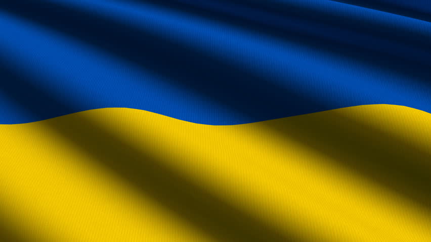 Ukrainian Close up waving flag - HD loop 