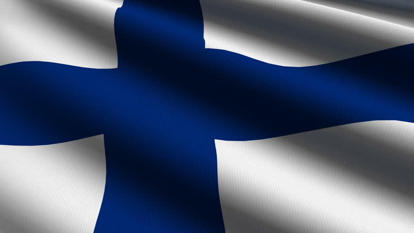 Finland Close up waving flag - HD loop 