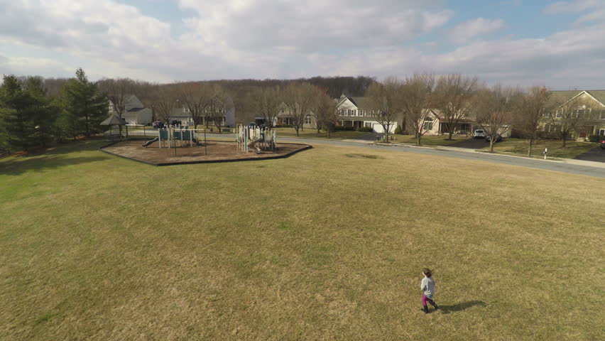 Child Running to Playground Stock Footage Video (100% Royalty-free ...