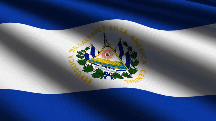 El Salvador Close up waving flag - HD loop 