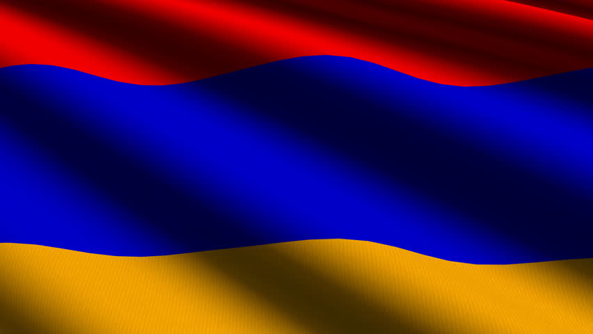 Armenian Close up waving flag - HD loop 