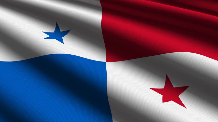 Panamanian Close up waving flag - HD loop 