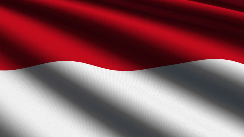 Indonesian Close up waving flag - HD loop 