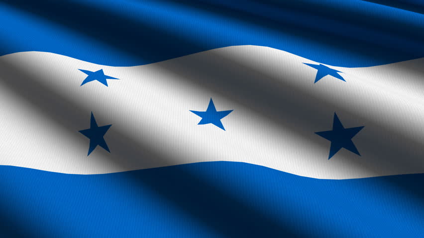 Honduran Close up waving flag - HD loop 