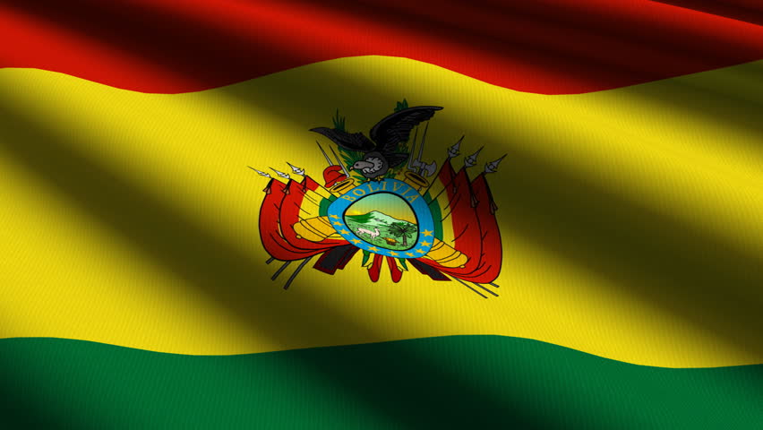 Bolivian Close up waving flag - HD loop 