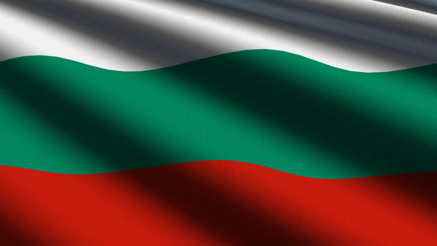 Bulgarian Close up waving flag - HD loop 