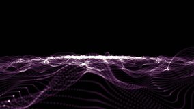 Abstract particles wave. High quality clip rendered on high end computer and graphics card.
