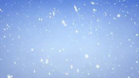 1080p HD Stock Video background of Snowflakes falling from the sky