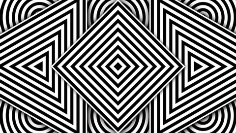 Black White Optical Illusion Op Art Stock Footage Video (100% Royalty