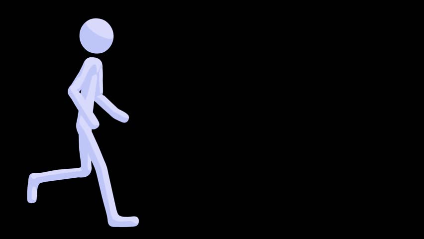 stick man running on black background: วิดีโอสต็อก (ปลอดค่าลิขสิทธิ์ ...