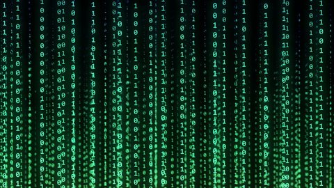 Binary Code Numbers Moving Across Screen Stock Footage Video (100% ...