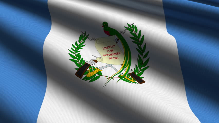 Guatemalan Close up waving flag - HD loop 