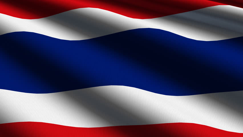 Thailand Close Up Waving Flag Stock Footage Video 100 Royalty
