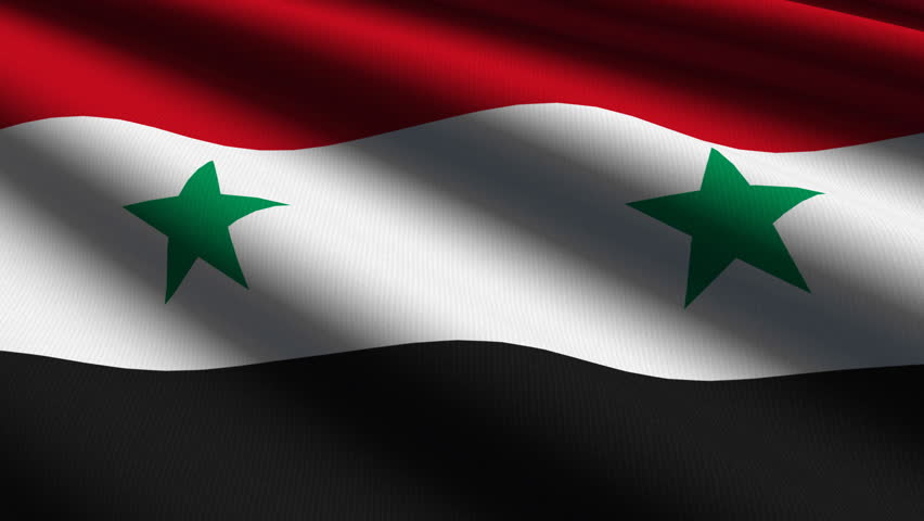 Syrian Close up waving flag - HD loop 