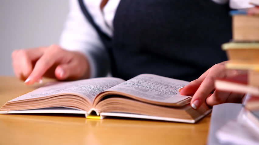 Student studying