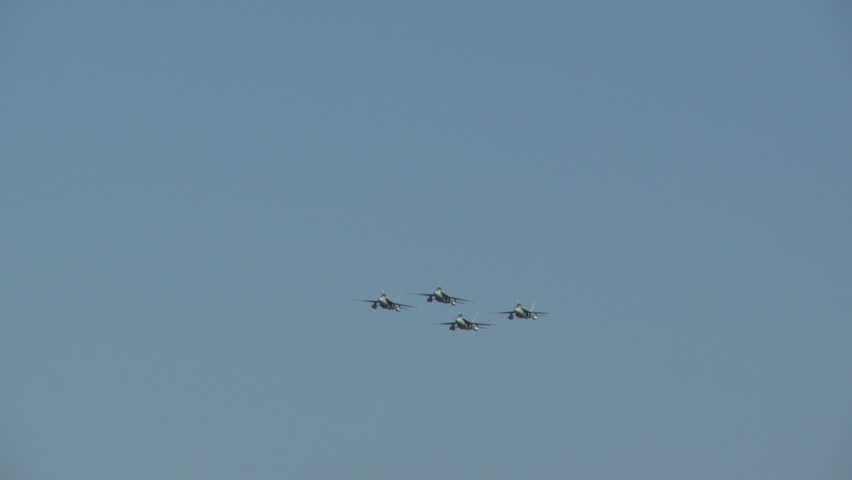 Hornet four ship formation flight