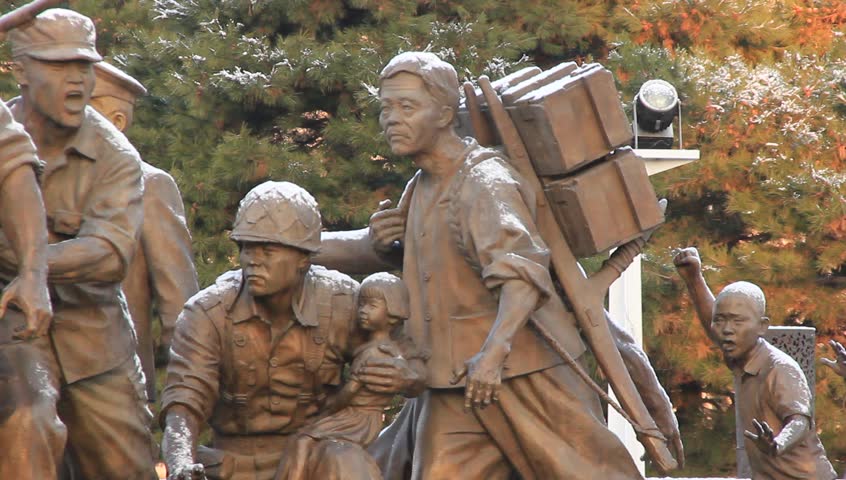 Seoul, South Korea, Circa 2014: War Memorial of Korea. Soldier Monument at the South Korea War Museum