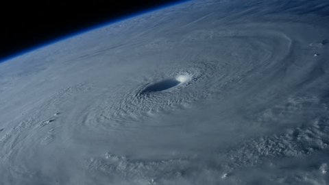 Hurricane as seen from space. 4K.