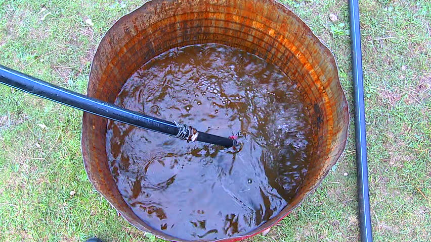 image bucket with spilling water