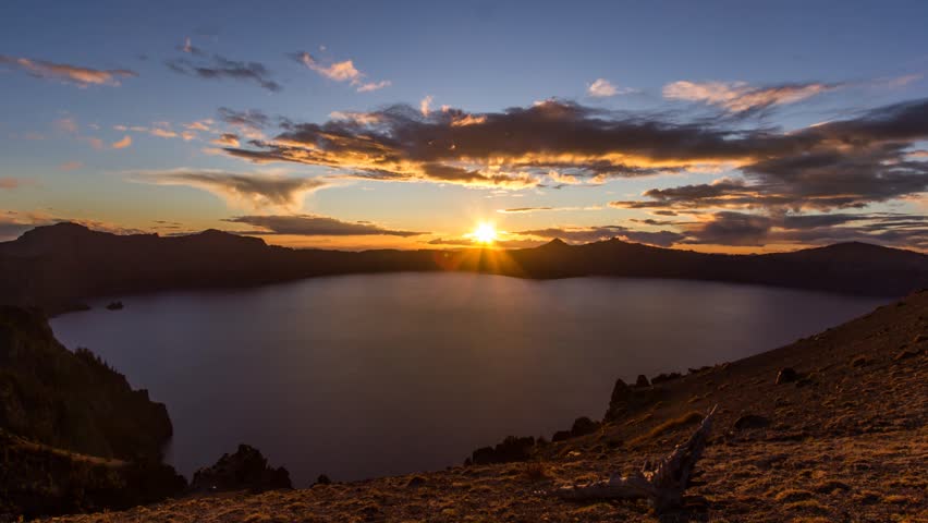 Sunset timelapse over Crater Lake | Shutterstock HD Video #9515192