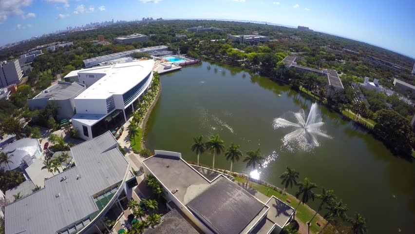 Aerial video University of Miami Florida 4k