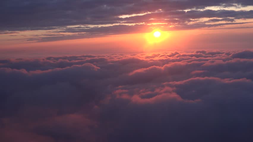 Flying Above Sunrise Cloud Layer Stock Footage Video 100 Royalty Free Shutterstock