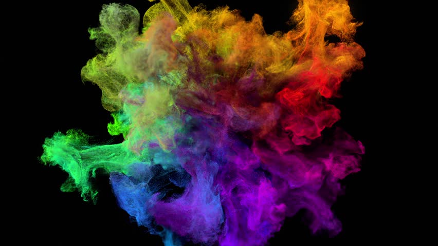 Color Explosion On Black Spectrum Stock Footage Video 100 Royalty Free Shutterstock