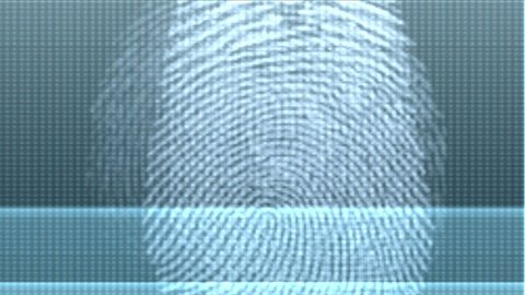 4k Unique fingerprint identity password scan background,tech medical X-ray scanning identification software backdrop,genetic search retrieval Gene sequencing database scanning data. 0556_4k