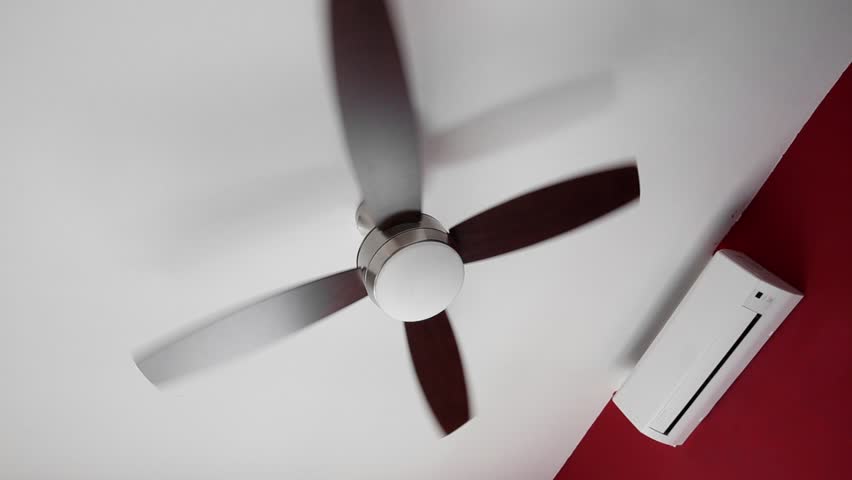 Electric Ceiling Fan and Wall Stock Footage Video (100% Royalty ...