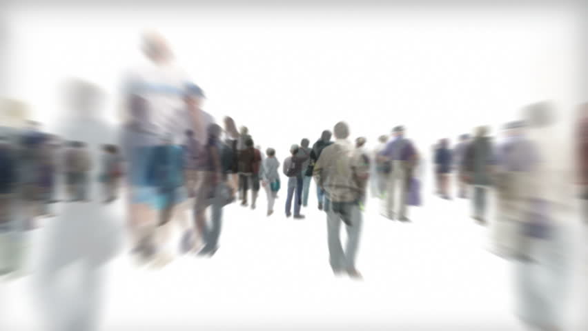 Isolated Group of People Walking Stock Footage Video (100% Royalty-free