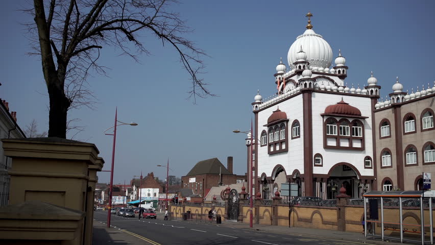 Sikh gurdwara or temple in Handsworth, Birmingham.
The Gurdwara Sahib on the Soho Road, Handsworth, Birmingham, England.