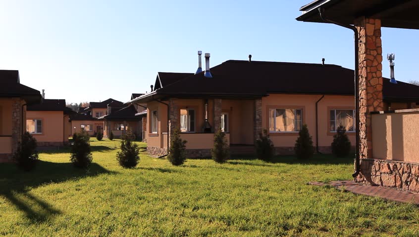 Country cottage in the autumn forest