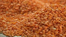 Heap of Red Lentils (seamless loopable 4K UHD footage)